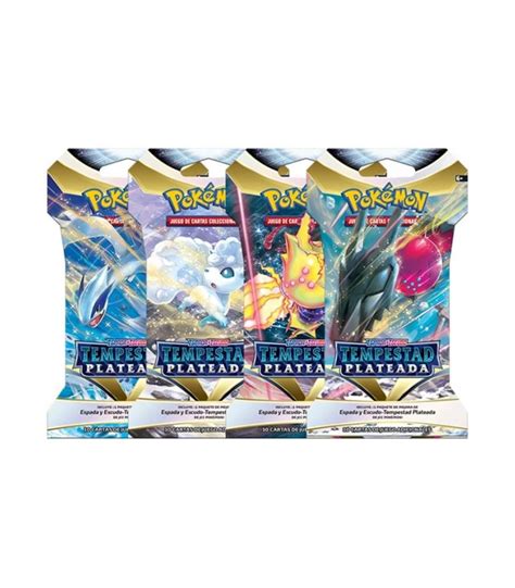 SOBRES BLISTER ESPADA Y ESCUDO 12 POKEMON TEMPESTAD PLATEADA JUGUETES