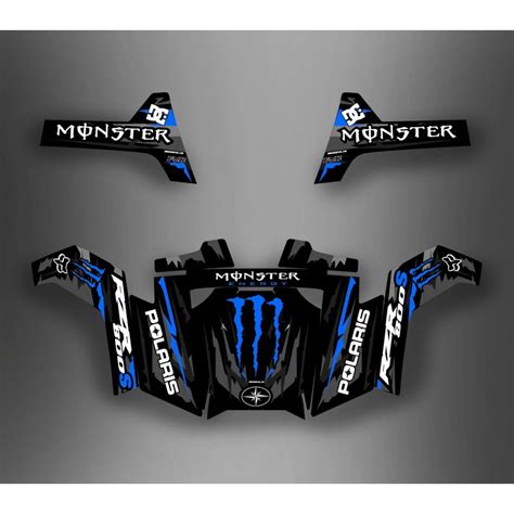 Kit D Coration Monster Blue Idgrafix Polaris Rzr S