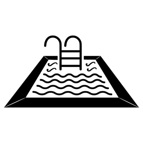 Plantilla de diseño de vector de logotipo de icono de piscina Vector