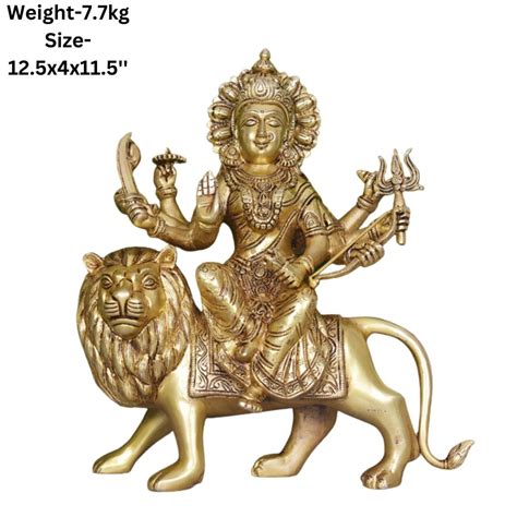 Brown Maa Durga Brass Statue Temple At Rs 1190kg In Aligarh Id