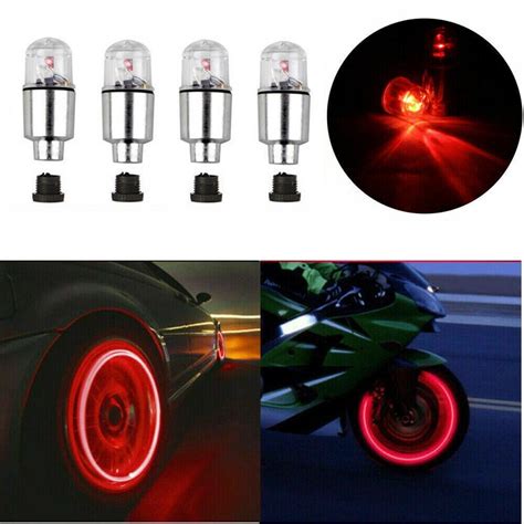 X Car Auto Wheel Tire Tyre Air Valve Stem Led Light Covers Accessories