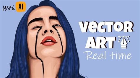 Billie Eilish How To Draw Vector Portrait Vector Art Illustrators