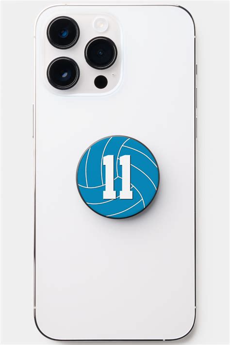 Teal Volleyball Player Custom Number Personalized Popsocket Zazzle In