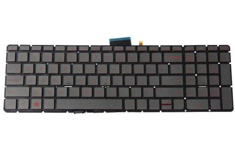 Teclado Hp Omen Ax W Gris Plomo Impresion Roja Ingles