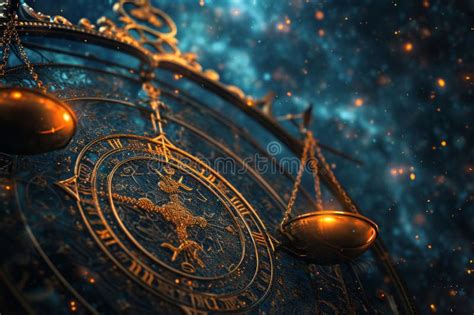 libra zodiac sign  horoscope wheel stock image image  night