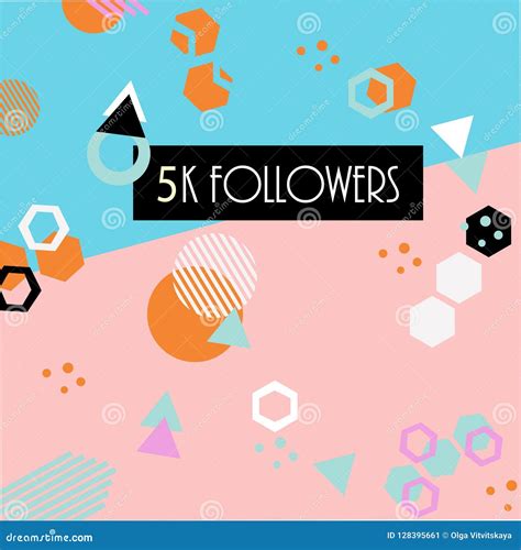 5k Followers Card Banner Template For Celebrating Many Followers In