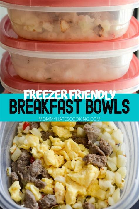 Freezer Friendly Make Ahead Breakfast Bowls Recipe Freezer Breakfast Meals Frozen