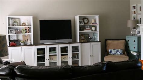 IKEA Entertainment Center From Cabinets Ikea Entertainment Center Hack