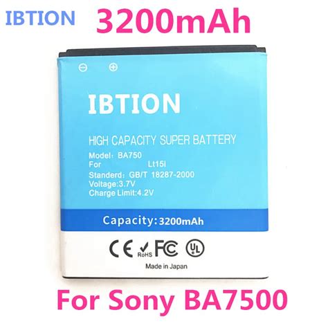 Mah Ba Li Ion Phone Battery For Sony Ericsson Xperia Arc S Lt I