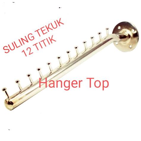 Jual HANGER SULING TEMBOK TEKUK 12 Paku Gantungan Hanger Suling Besi