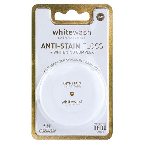 Whitewash Nano Anti Stain Floss Wybielaj Ca Ni Dentystyczna Z