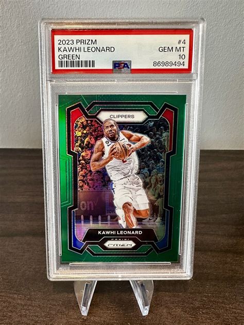 Panini Prizm Green Prizm Kawhi Leonard Psa Pop Ebay