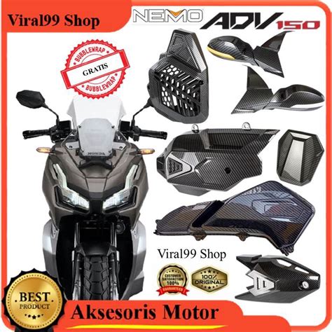 Jual Paket Aksesoris Cover Honda Adv Full Body Carbon Nemo Shopee