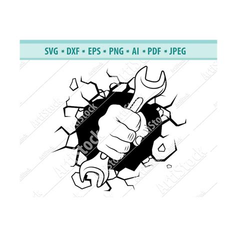 Wrench Svg File Smash Punch Mechanic Svg Mechanic Svg Rep Inspire