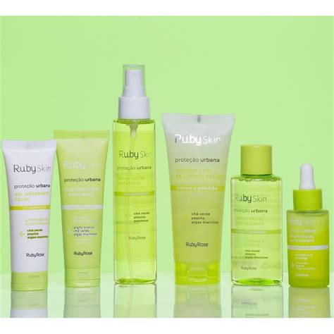 Kit 6 Produtos Linha Completa Proteção Urbana Tratamento Facial Ruby