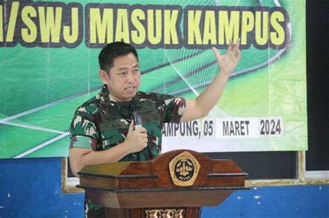 Kodim 0410 KBL Laksanakan Program Unggulan Kodam II Sriwijaya Masuk