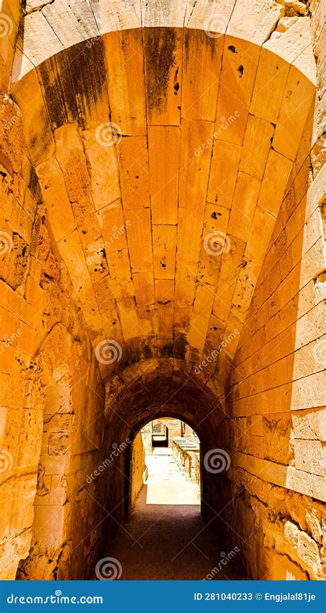 Ancient Arch Entrance Of Sabratha Archaeological Site At The Roman