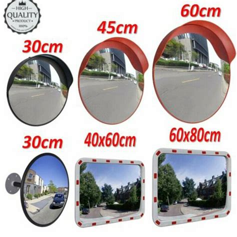 30 45 60 80cm Security Curved Convex Road Mirror Traffic Driveway