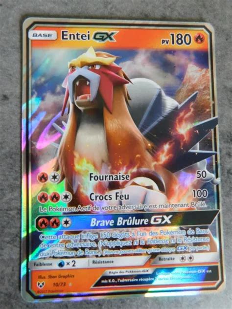 Carte Pokemon Entei Gx Soleil Et Lune L Gendes Brillantes Sl