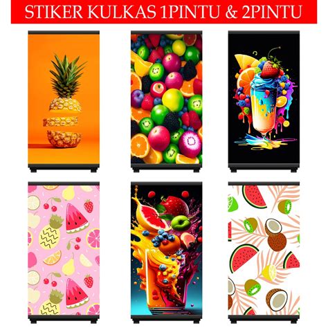 Jual Stiker Kulkas Motif Buah Buahan Shopee Indonesia