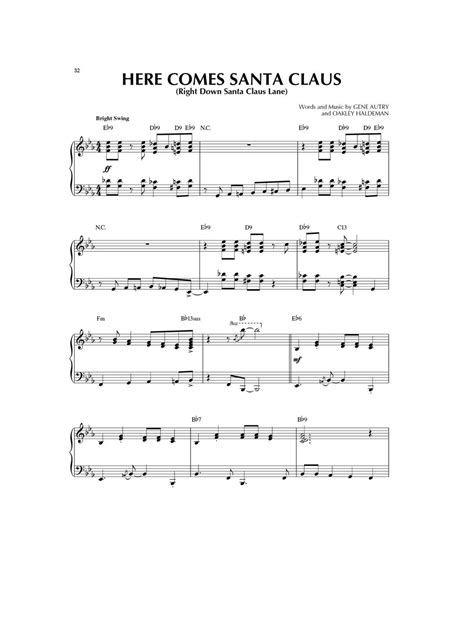 Here Comes Santa Claus Jazz Piano Pdf Sheets