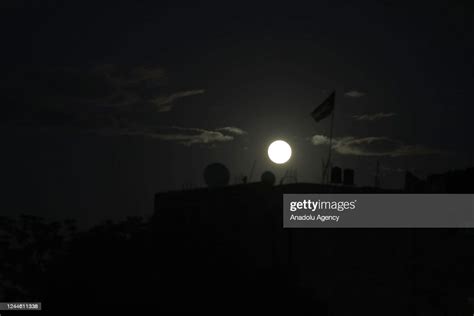 Full moon illuminates the night in Gaza City, Gaza on November 8 ...