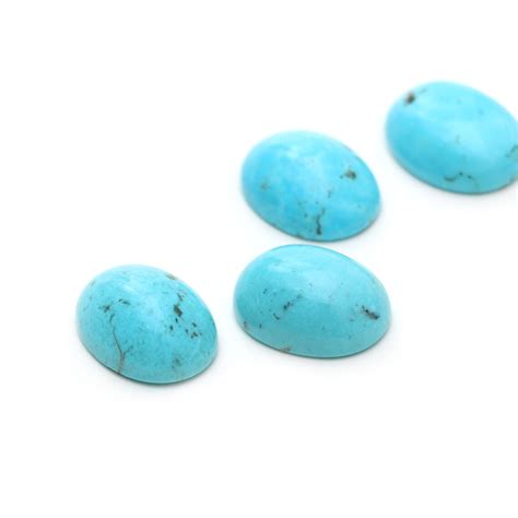 Natural Turquoise Smooth Oval Cabochon Loose Gemstone X Etsy