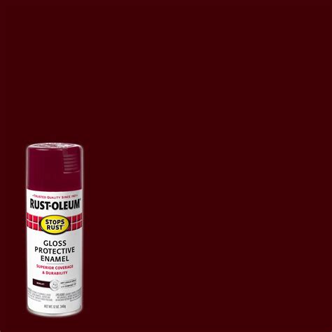 Rust Oleum Stops Rust 12 Oz Protective Enamel Gloss Merlot Spray Paint