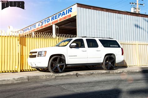 Chevrolet Suburban Dub Baller S116 Black Machined With Dark Tint 28 X 10