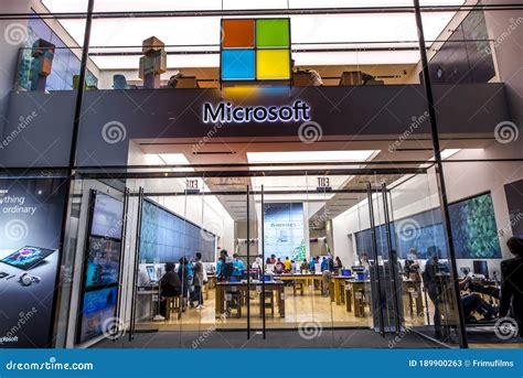 Microsoft Store In New York Usa Editorial Stock Photo Image Of