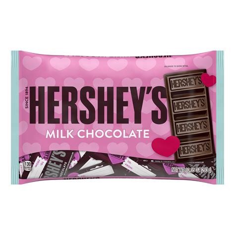 Hersheys Valentines Milk Chocolate Snack Size Candy 1035 Oz