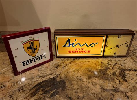 Pair Of Authentic 1970s 1980s Ferrari Dealership Clocks PCARMARKET