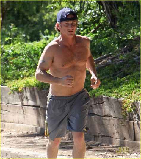 Sean Penn Shirtless Jogging In Malibu Photo 2532787 Sean Penn