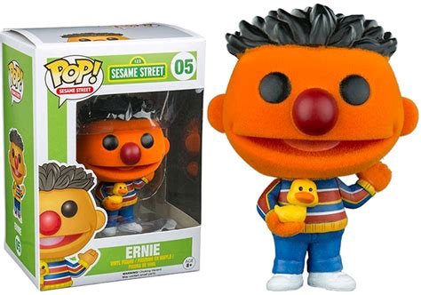 Sesame Street Ernie Flocked Us Exclusive Pop Vinyl Figure Popbot