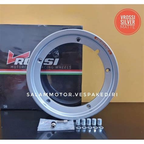 Jual Velg Tubeless Vespa Vrossi Silver Matte Ring Velg Vespa Px