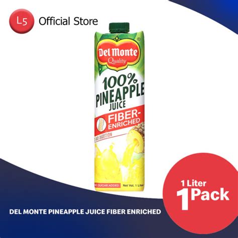 Del Monte Pineapple Juice Fiber Enriched L Tetra Level Five