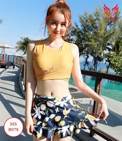 Đồ bơi mảnh váy họa tiết B Vingo Bikini