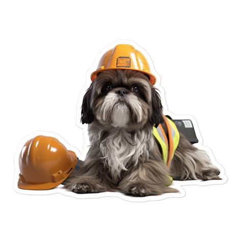 Shih Tzu Contractor Sticker 🐶 From Stickerfyai