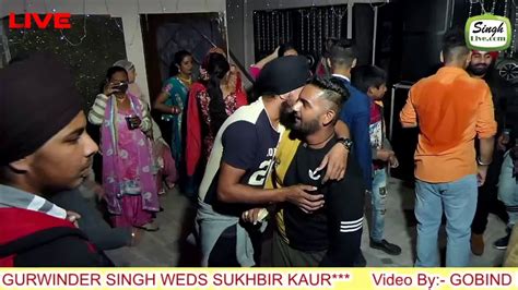 Live Wedding Ceremony Of Gurwinder SIngh Weds Sukhbir Kaur VIdeo By