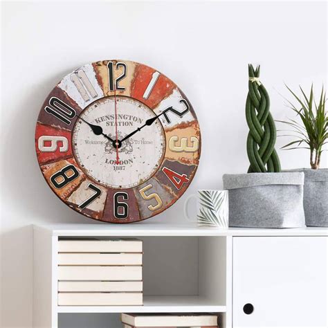 Orologio da parete in legno Shabby chic Ø40 cm wall art it