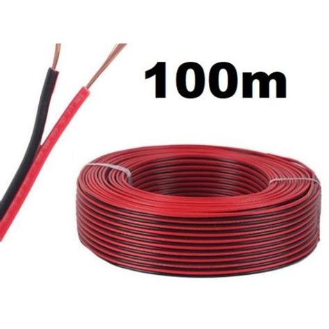 Cable De Audio Para Altavoces M Metros Bobina Rojo Y Negro Con