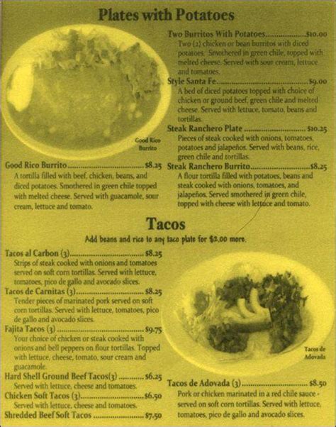 Menu At El Lucerito Restaurant Aurora S Chambers Rd