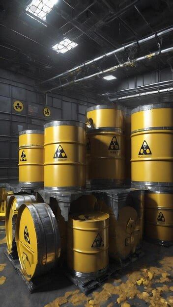 Premium Photo Radioactive Waste In Barrels Nuclear Waste Repository