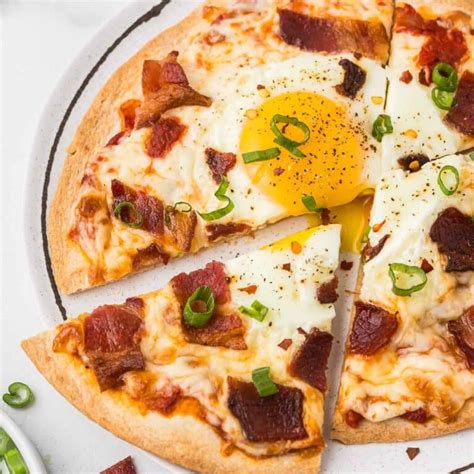 Easy Breakfast Tortilla Pizza With Egg Cooking Up Memories