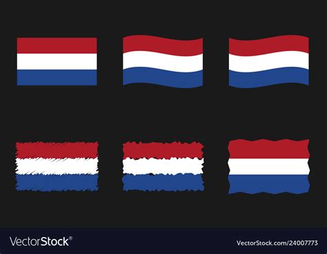 Netherlands flag holland images set Royalty Free Vector