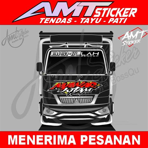 Jual TERLARIS STICKER DECAL TULISAN DADA DEPAN TRUK CANTER STIKER