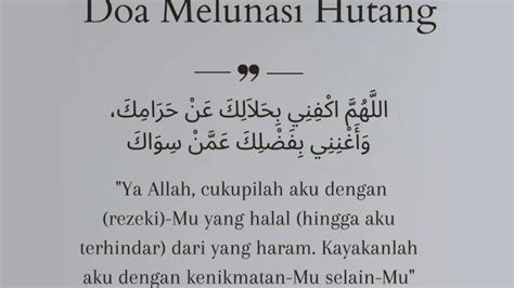 Doa Pelunas Utang Diajarkan Rasulullah SAW Lengkap Arab Latin Dan