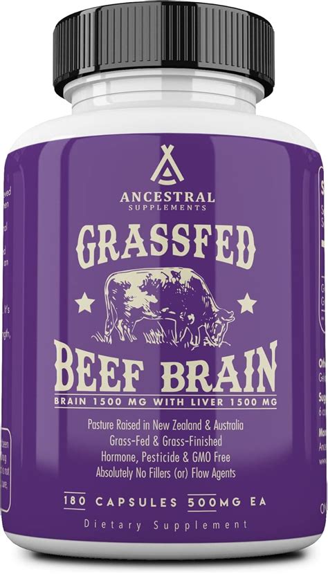 Amazon Ancestral Supplements Grass Fed Beef Brain Supplement With