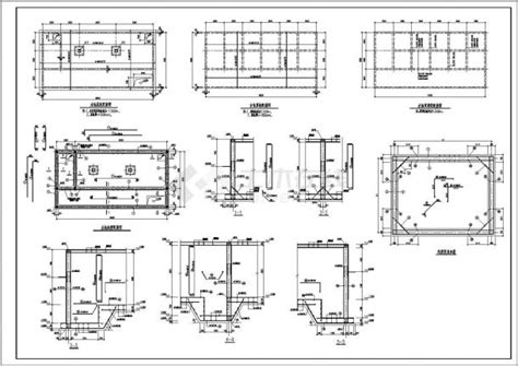 某地半地下循环水池结构设计施工图纸水池构造图土木在线