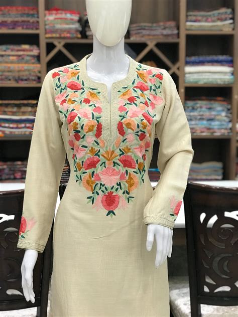 Banarsi Aari Embroidered Kashmiri Suit Designer Salwar Etsy